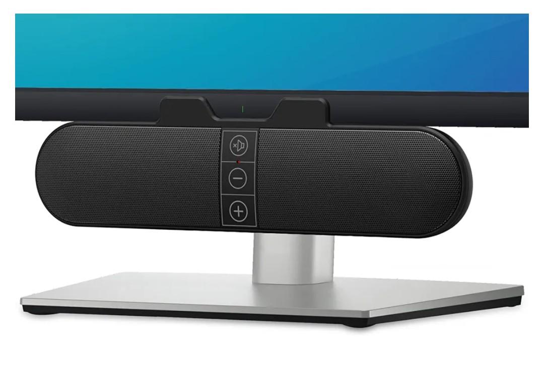 Computer Speakers for Desktop PC Monitor, USB Plug-in, Wired, Computer Soundbar for PC, Laptop Speakers with Adaptive-Channel-Switching, Loud Sound, Deep Bass, USB C Adapter, Easy to Clip on Monitor