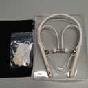 Air Tube Bluetooth Headphones with LED Battery Display,EMF Free Neckband Wireless Earbuds with 25H Playtime,HD Bass Airtube Headphone Emf Free with Mic And Controls,Airtube Earbuds For Sleep,Work,Gym