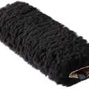 PrimeMed Comfort Wheelchair Armrest Pads - Black Faux Wool Pad (1 Arm Cushion)