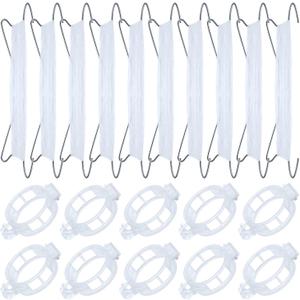 20Pcs Tomato Hooks with String, Tomato Support Hooks, Tomato Holder Hooks & Plant Support Clips with 33.3ft Twine to Prevent Tomatoes from Pinching or Falling Off