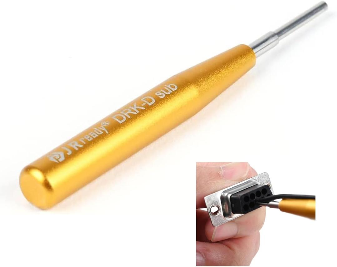 D SUB Connector Pins Removal Tool JRready DRK-D SUB Pins insertion Extraction Tool for TE/AMP/Harting Heavy Duty 5A Han DB Connector Crimp Contacts Extract, ID:0.07,OD: 0.09