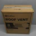 Removable Roof Vents 8 Inch, Hon&Guan Roof Vent Cap Galvanized Steel Bathroom 8 Roof Exhaust Vent for Ventilation System-with Damper, Black.