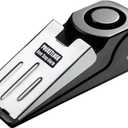 Door Stop Alarm with 120 dB Siren  Portable Travel Door Stopper Alarm Wedge for Hotel, Apartment & Dorm Security  Battery-Operated, Black, 1-Pack