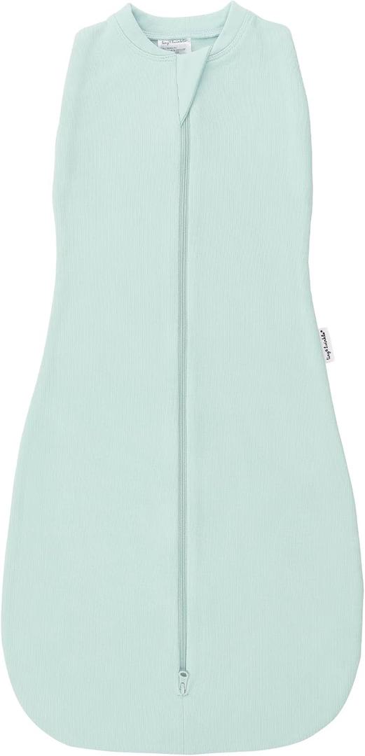 Tiny Twinkle Baby Sleep Sack 3-6 Months 1.0 TOG, Cotton & Elastane Wearable Blanket, Swaddle Transition Micro-Fleece, Machine Washable (Sage)