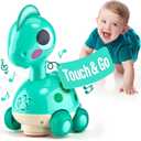 CubicFun Baby Toys 12 16 Months, Crawling Dinosaur Baby Toy, Touch and Go Dino Moving Toys for Baby, Tummy Time Dinosaur Infant Toys, Gifts for 1 Year Old Boy Baby Boy