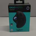 Logitech Ergo M575S Wireless Trackball Mouse, Wireless Ergonomic Mouse with Bluetooth and Encrypted Dongle, Comfortable Thumb Control, Precise and Smooth Tracking, for PC/Mac - Black Silver Ball