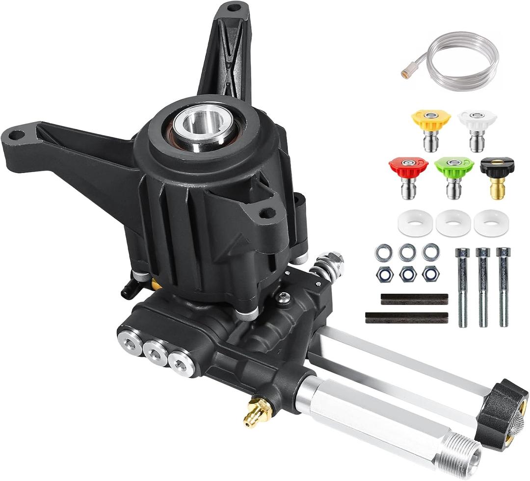 YAMATIC 7/8" Shaft Vertical Pressure Washer Pump, Front Inlet/Outlet 2600-3100 PSI @2.5 GPM Replacement Pump for Power, Compatible with Troybilt, AR, Craftsman