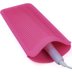 1Pack Silicone Heat Resistant Mat Pouch for Hair Straightener, Curling Iron, Flat Iron and Hot Hair Tools Pink