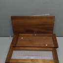 Sunhoo Bread Box for Kitchen Countertop Wooden Bread Storage Container Bin 2 Layer Breadbox Holder Large Capacity Keeper Vintage Farmhouse Food Organizer Pantry Shelf Acrylic Window (Brown)