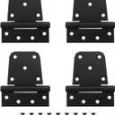 Heavy Duty Gate Hinges 4 Pack, 3.5 Inch Black Shed Barn Door Hinges, Metal Gate Hinges for Wooden Gates Wood Fence Outdoor with Screws, HOME MASTER HARDWARE