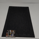 Mohawk Home Entryway Door Mat 3' x 4' All Weather Doormat Outdoor Non Slip Recycled Rubber, Dark Grey Circles Black