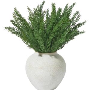 12 Pcs Faux Cypress Stems Christmas Artificial Pine Branches Greenery Stems Fake Cedar Christmas Vase Fillers Home Decorations 18 Inch