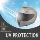 R420 Helmet Shield Replacement,Helmet Visor for R420 Helmet Lens Sun Protection Windshield (Revo Clear Blue-day and night)