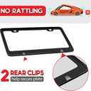 License Plate Frames 2 Pack for Women Men Car Plate Holder Cover Butterfly Insects Specimen Black Metal Tag Frame Stainless Steel Car Front Rear Plate Decor