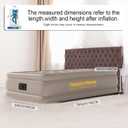 Twin Air Mattress with Built-in Pump - 18" Height Self-Inflating Blow Up Bed for Guests, Camping & Home Use, Waterproof Inflatable Mattress with Carry Bag - Portable Single Airbed (18" Khaki)