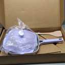 10.5 Inch(3.8QT) Ceramic Pan with Lid,Non Stick Frying Pans Cast Aluminum Deep Saut Pans,Ti-Ceramic Non Toxic Pix Pan with Wooden Spatula and Scrubber-Dusk Petal