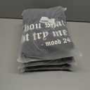 3 x Teen Girls Womens Funny Hoodies Letter Printed Thou Shall Not Try Me Women's Hoodie Pullover Sweatshirt (M)