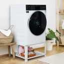 LUCKUP Laundry Pedestal with Storage Shelf-Universal Washing Machine Stand Heavy Duty Metal Base, 27.5W*27.5L*15.75H, Universal Fit 700lbs Capacity, Suitable for Dryer and Fridge
