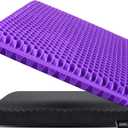 Gel Seat Cushion Pillow for Long Sitting – Office Chair Car Egg Seat Cushion with Non-Slip Cover for Back, Coccyx & Tailbone Pain Relief Pad - Pressure Reducing Honeycomb Designed for Comfort