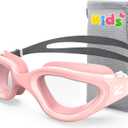ZIONOR Kids Swim Goggles, G1MINI SE Anti-Fog Swimming Goggles for Kid Child 6-14 (A0 Clear Lens - Pink)