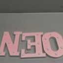 Ufurty Decorative Light-Up Letters, Pink 'ONE' LED Marquee Numbers, 6 Inch, Plastic, Battery Operated