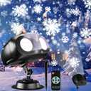 Christmas Projector Lights Outdoor, Snowflake Projector Lights Outdoor with Remote Control, Christmas Snowflake Projection Light Outside for Yard Porch Decorations