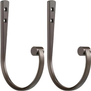 Curtain Holdbacks 2Pcs,Dark Bronze Barrel Zinc Alloy Curtain Tiebacks,Wall Mounted Curtain Holders for Drapes.
