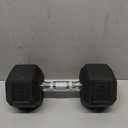 Yes4All Rubber Grip Encased Hex Dumbbell – Hand Weights With Anti-Slip 30 LBS Single
