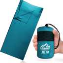 Ultralight Sleeping Bag Liner, Satin Sleep Sack, Comfy Breathable & Cooling & Silky Soft liner, Travel Sheets & Adult Sleep Sack with 2 Way Zipper, Ideal for Backpacking, Hotel, Camping, Hostels
