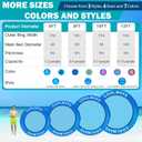COOLWAVE Inflatable Water Hammock Floating Dock, Inflatable Raft for Family and Friends, Round Floating Ring for Parties, Water Float with Cup Holders for Pool and Lake, Blue+Light Blue, 8 ft