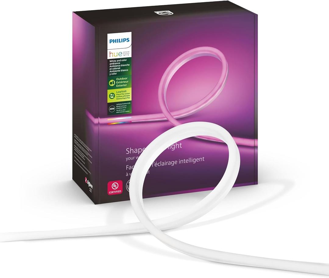 Philips Hue Outdoor 7-Foot Smart LED Light Strip - White & Color Ambiance - 1 Pack - Requires Hue Bridge - Weatherproof- Control with Hue App- Compatible with Alexa, Google Assistant and Apple HomeKit