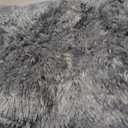 EHEYCIGA Fluffy Dog Crate Bed for Medium Dogs, Plush Faux Fur Crate Pad, Calming Anti Anxiety Medium Dog Bed, Washable Soft Warm Mat with Non-Slip Bottom, Dark Grey