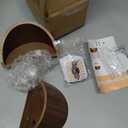 Cowboy Hat Holder Rustic Wood Design Hat Organizer 2 Pieces Cowboy Hat Rack Western Decor Hat Storage Hanger for Display and Organization,Comes with 60 pcs Cowboy Stickers