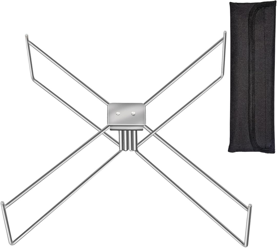Fire Pit Stand for Solo Stove Bonfire Ranger and Other 15-20" Outdoor Firepits, Stainless Steel Firepit Stand, Fire Pit Accessories for Outside Patio Camping Backyard, Silver Fireplace Tools