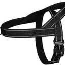 rabbitgoo Dog Harness No Pull, Quick Fit for Large Dogs with Soft Padded Handle, Chest Adjustable Reflective Pet Vest, No Choke Escape Proof for Walking Training, Black L