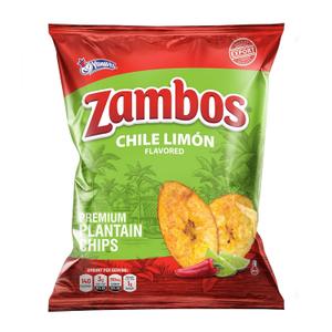 Zambos Plantain Chips Chile Limon (Pack of 6) , Best By: Sep 20, 2025