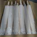 MBJZSL White Paper Umbrellas, 23.6 Inch Paper Parasol Umbrellas Chinese Japanese Style DIY Umbrellas Decorative Vintage Decor for Wedding Props