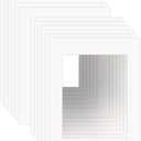 ZBEIVAN 11x14 White Picture Mats with Core Bevel Cut Frame Mattes for 8x10 Pictures - Pack of 12