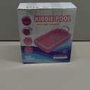 2-in-1 Inflatable Kiddie Pool, 65"x39"x10" (5'5") Soft Cushioned Floor, Handles, Drain, Shallow Rectangular Blowup Swimming Pool for Kids Age 2+ Toddler Ball Pit, Small Adult Backyard Tanning Pool (Playful Pink)