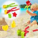 LQYoyz Beach Toys Set for Kids- 10pack Sand Toys for Toddler 3-10, Sandboard for Kid, with Mesh Bag & Sand Molds, Travel Beach Sandbox Toys for Boys Girls 3-8+Yrs Old 