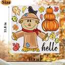 7 x 6 Sheets Fall Window Clings Fall Watercolor Pumpkin Maple Leaves Scarecrow Owl Sunflower Window Stickers for Autumn Thanksgiving Harvest Home Window Decals Decor