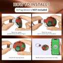 2 x Genuine Leather Keychain Holder 4 Pack Compatible with Airtag Holder,Secure Case with Airtag Keychain (Classic Brownhalf Hole)