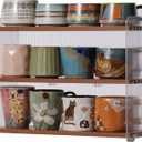 Coffee Mug Holder Wooden Cup Station Organizer 3-Tier Cup Holder for Coffee Bar Mug Display Rack for Countertop Mug Holder Shelf for Home Kitchen Nut Brown