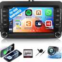 2G+64G Car Stereo Radio for Volkswagen VW Jetta Tiguan Beetle Passat Golf Polo Android 13 Radio with Wireless CarPlay Android Auto 7" Touch Screen Bluetooth Car Radio with GPS WiFi FM Backup Camera