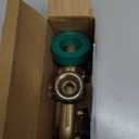 Hourleey Brass 4 Way Heavy Duty Garden Hose Splitter, Water Hose Splitter for 3/4" Hose Connector, Hose Faucet Splitter Hose Spigot Adapter 4 Valves with 4 Rubber Washers & Tape