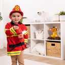 Melissa & Doug Fire Chief Role Play Costume Dress-Up Set, Pretend Play Firefighter Outfit with Realistic Accessories for Kids and Toddlers Ages 3+