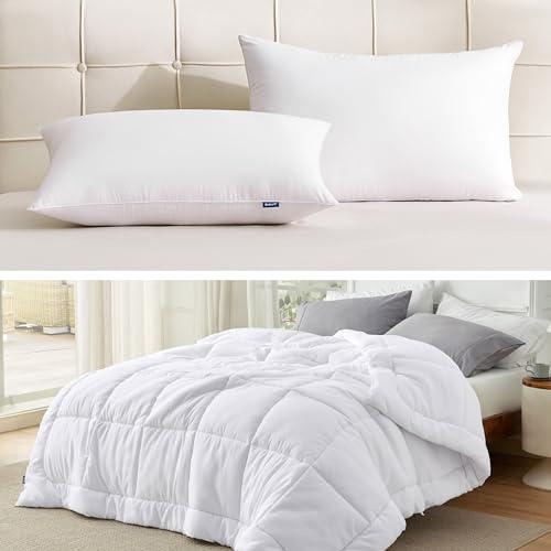 Bedsure One Twin Duvet Insert,and 2 pk Standard Pillows