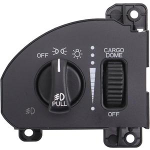 TRQ Headlight Switch with Cargo Light and Fog Lights Compatible with 1999-2001 Ram 1500/2500/3500 1999-2000 Dodge Dakota