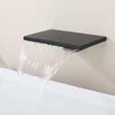 Waterfall Tub Spout Black Tub Spout for Bathtub Faucet SUS304 Stainless Steel Bathroom Tub Faucet Replacement High Flow Shower Spout Matte Black Wall Mount, TS3-BK