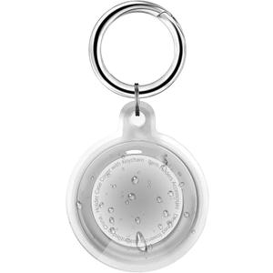 IPX8 Waterproof for Airtag Holder, for Apple for Airtags with Keychain, for Air Tag Case for Luggage, Dog Collar, Keys, Anti-Scratch Full Body Protective for Air Tags Holder, Clear
